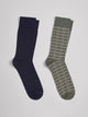 Lot de 2 paires de chaussettes fantaisie - DEVRED 1902