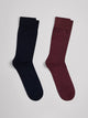 Lot de 2 paires de chaussettes unies - DEVRED 1902