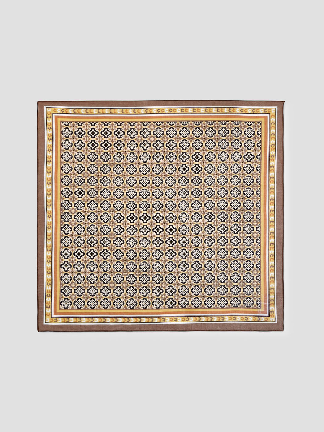 Foulard carré en coton motif ornemental - DEVRED 1902