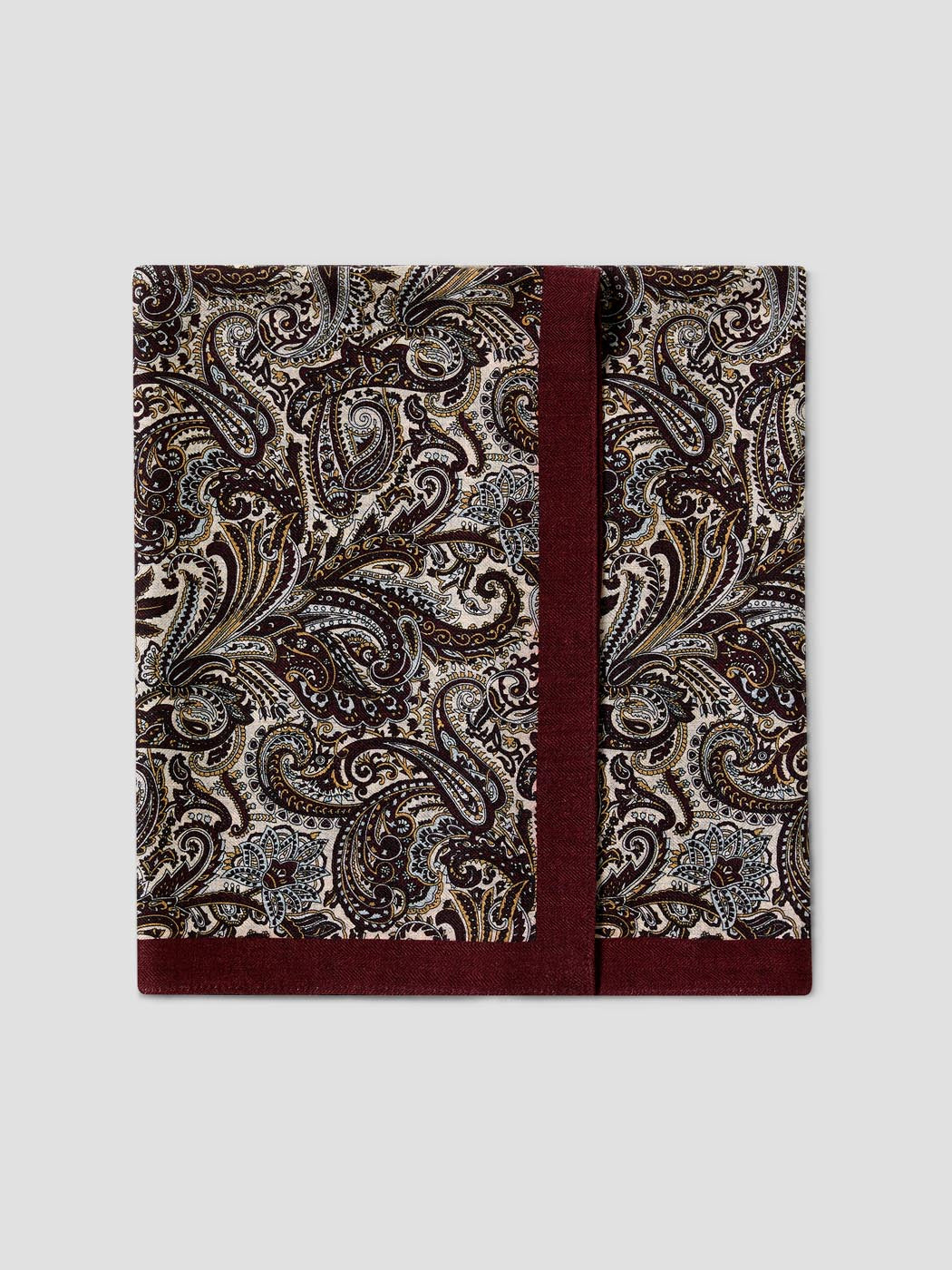 Carré en soie-laine à motifs cachemire - DEVRED 1902