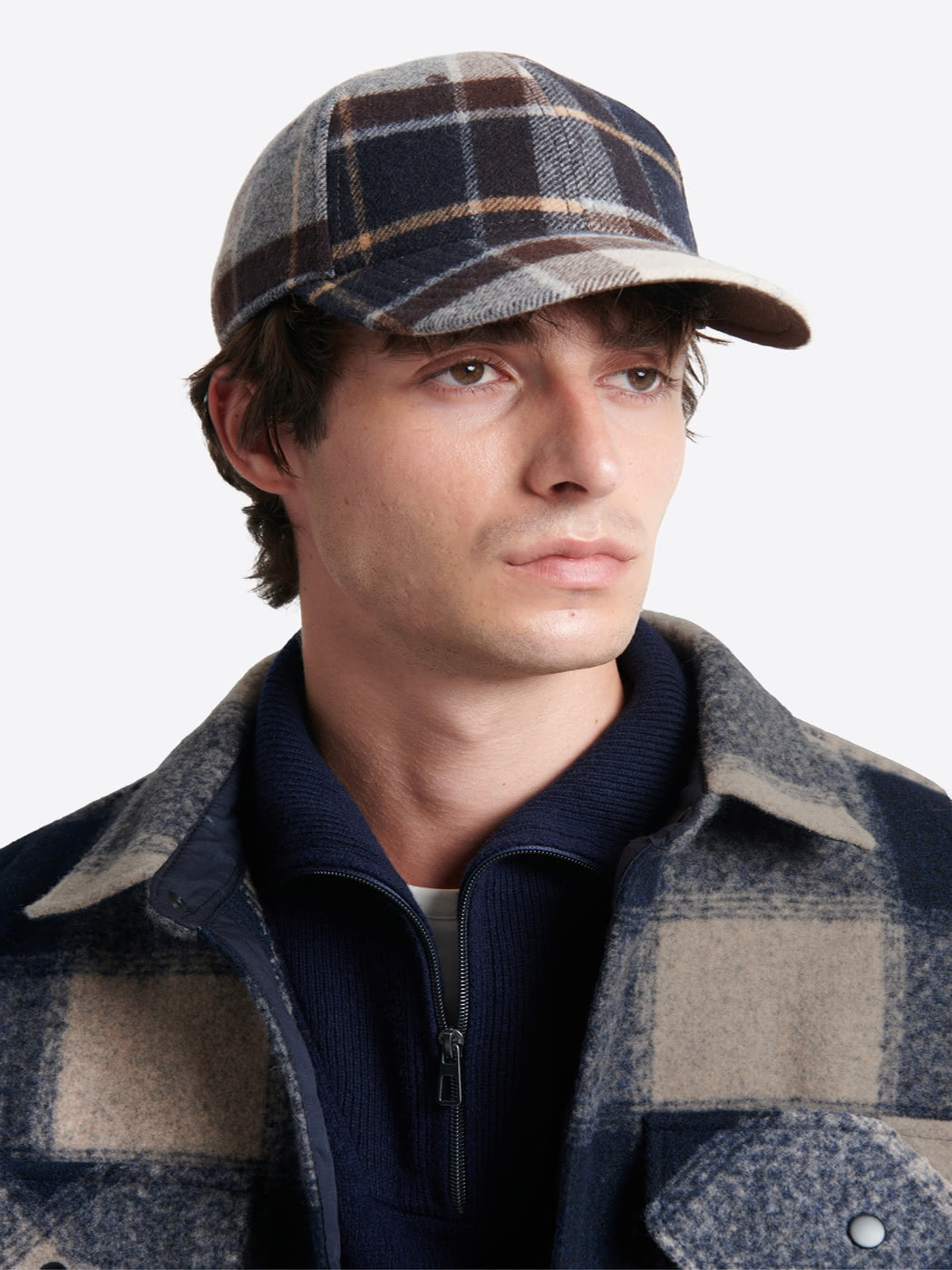 Casquette baseball à carreaux en laine - DEVRED 1902