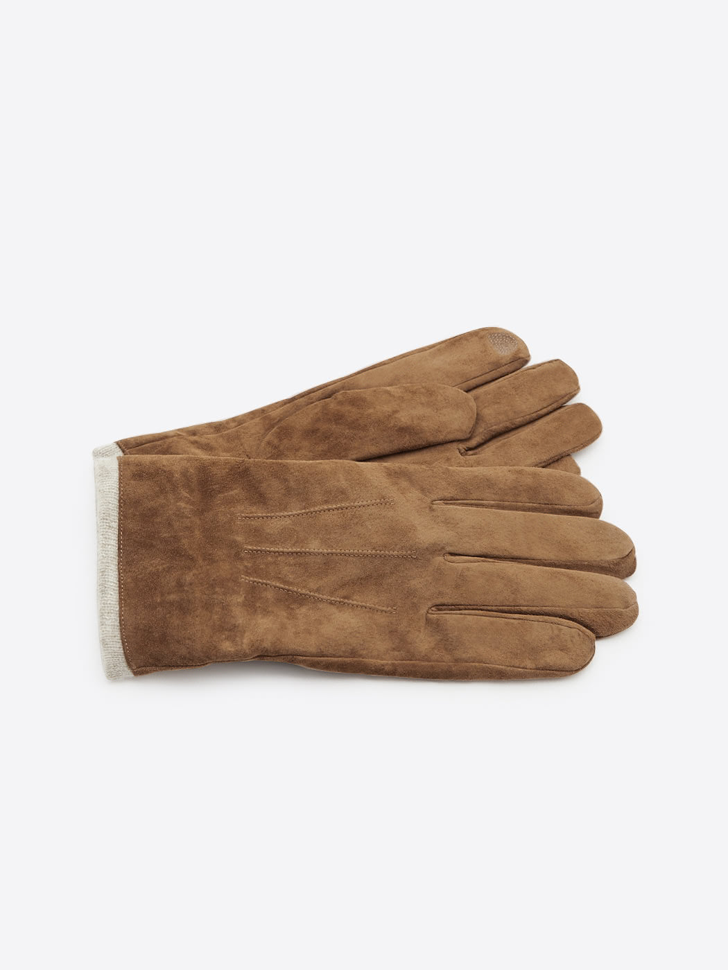 Gants en cuir suédé et maille en laine - DEVRED 1902