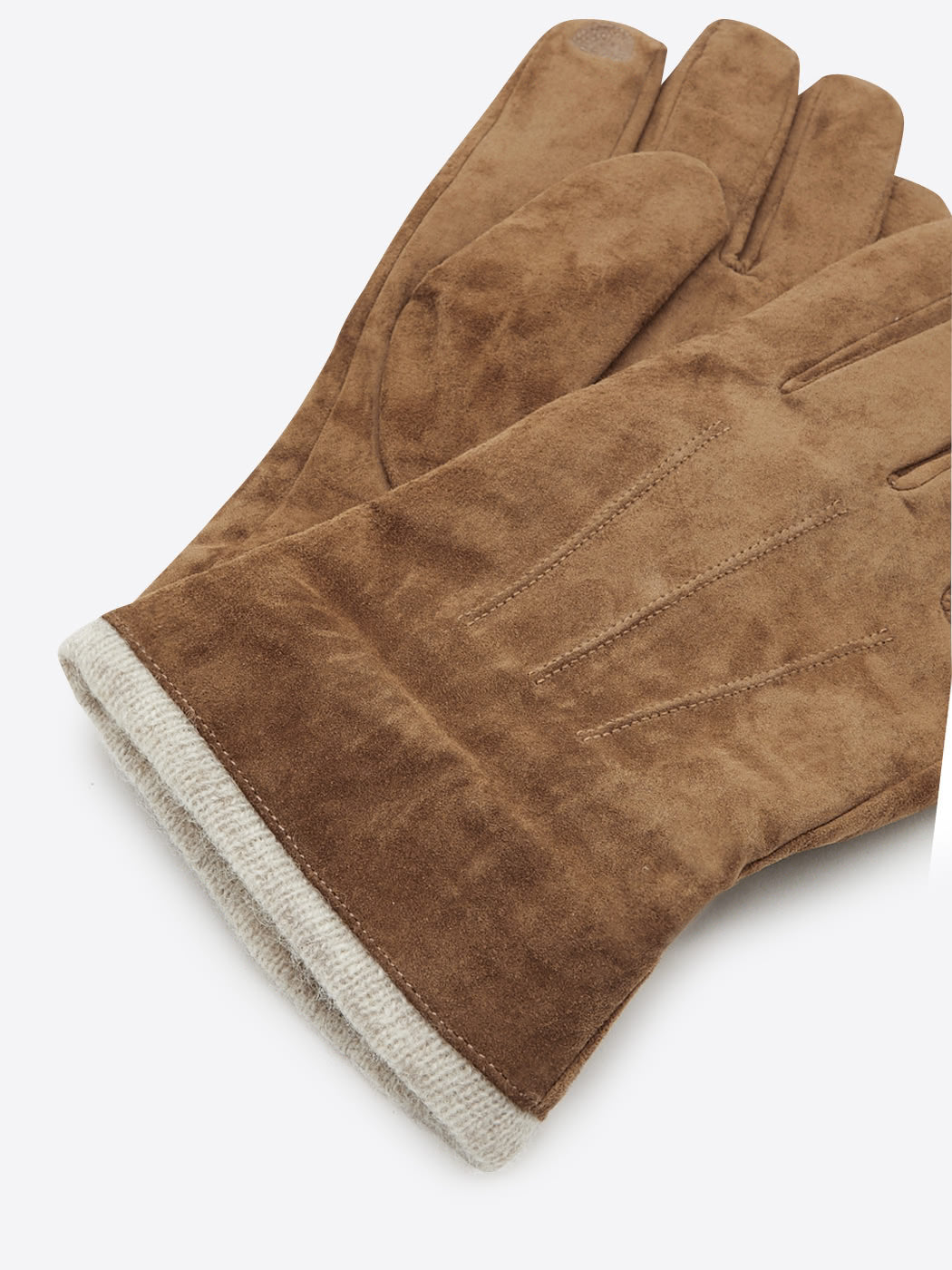 Gants en cuir suédé et maille en laine - DEVRED 1902