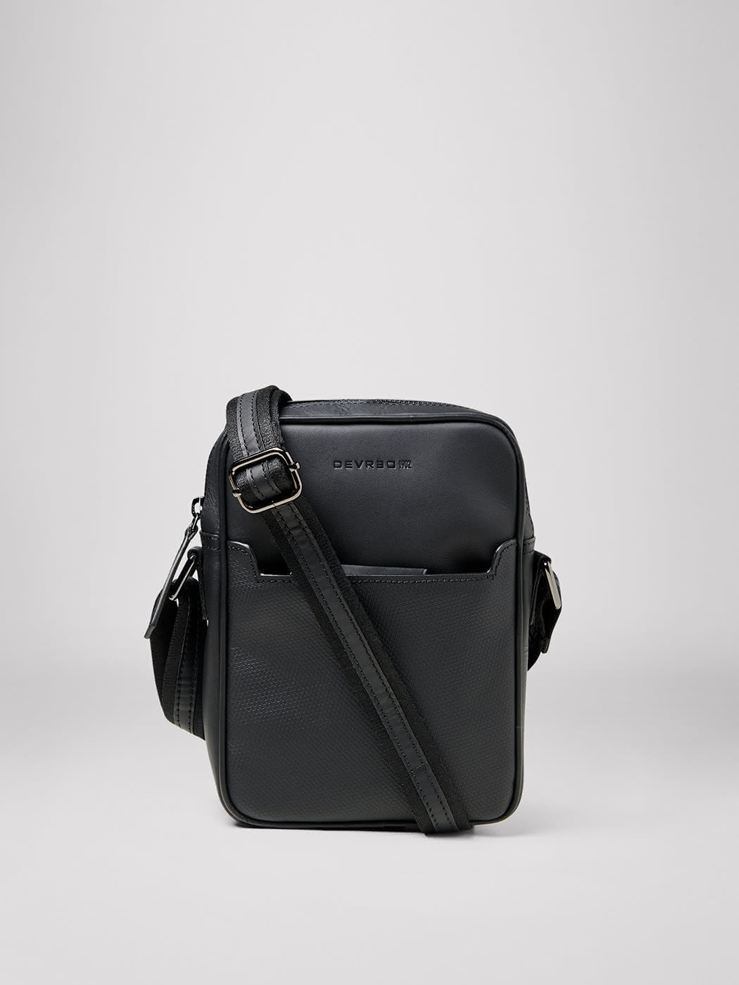 Petit sac bandoulière en cuir uni - DEVRED 1902