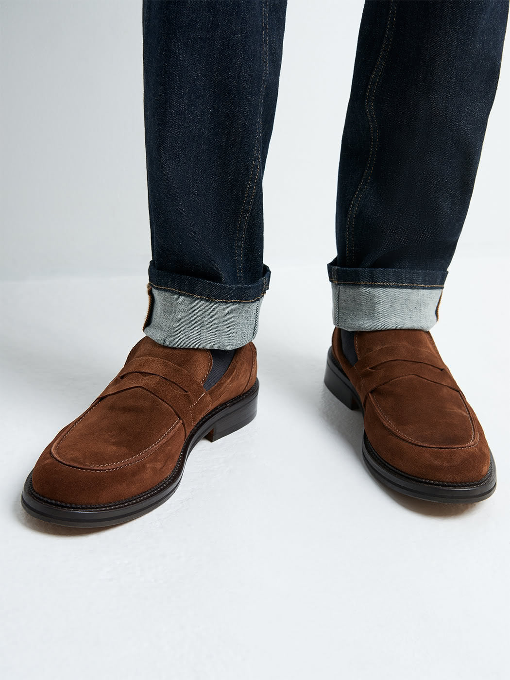 Mocassins penny loafer en cuir suédé - DEVRED 1902