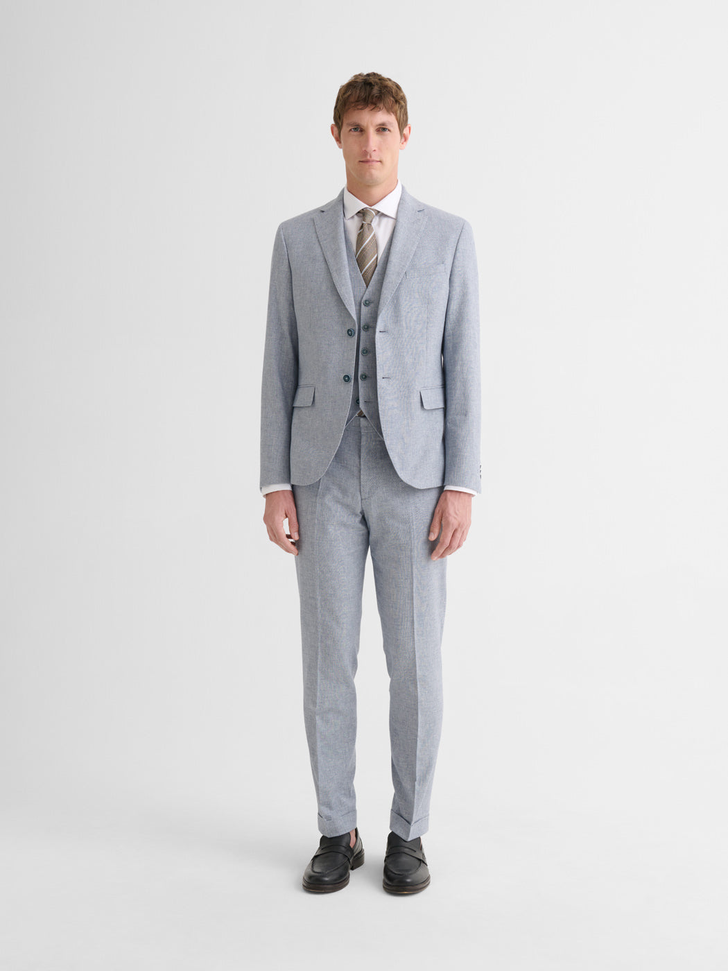 Veste de costume slim en coton lin - DEVRED 1902