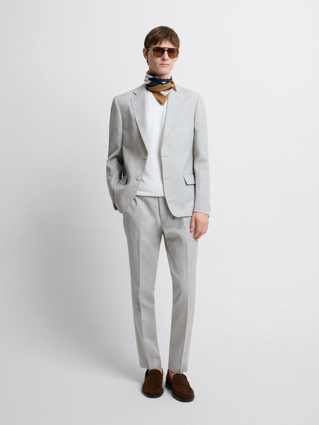 Costume 2 pièces slim premium gris clair en édition limitée