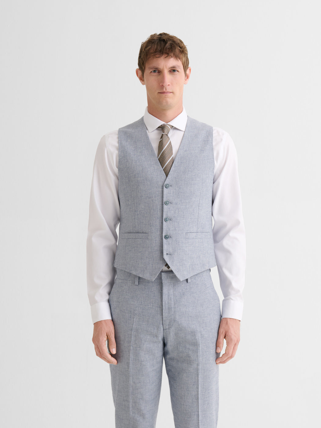 Gilet de costume en coton lin - DEVRED 1902