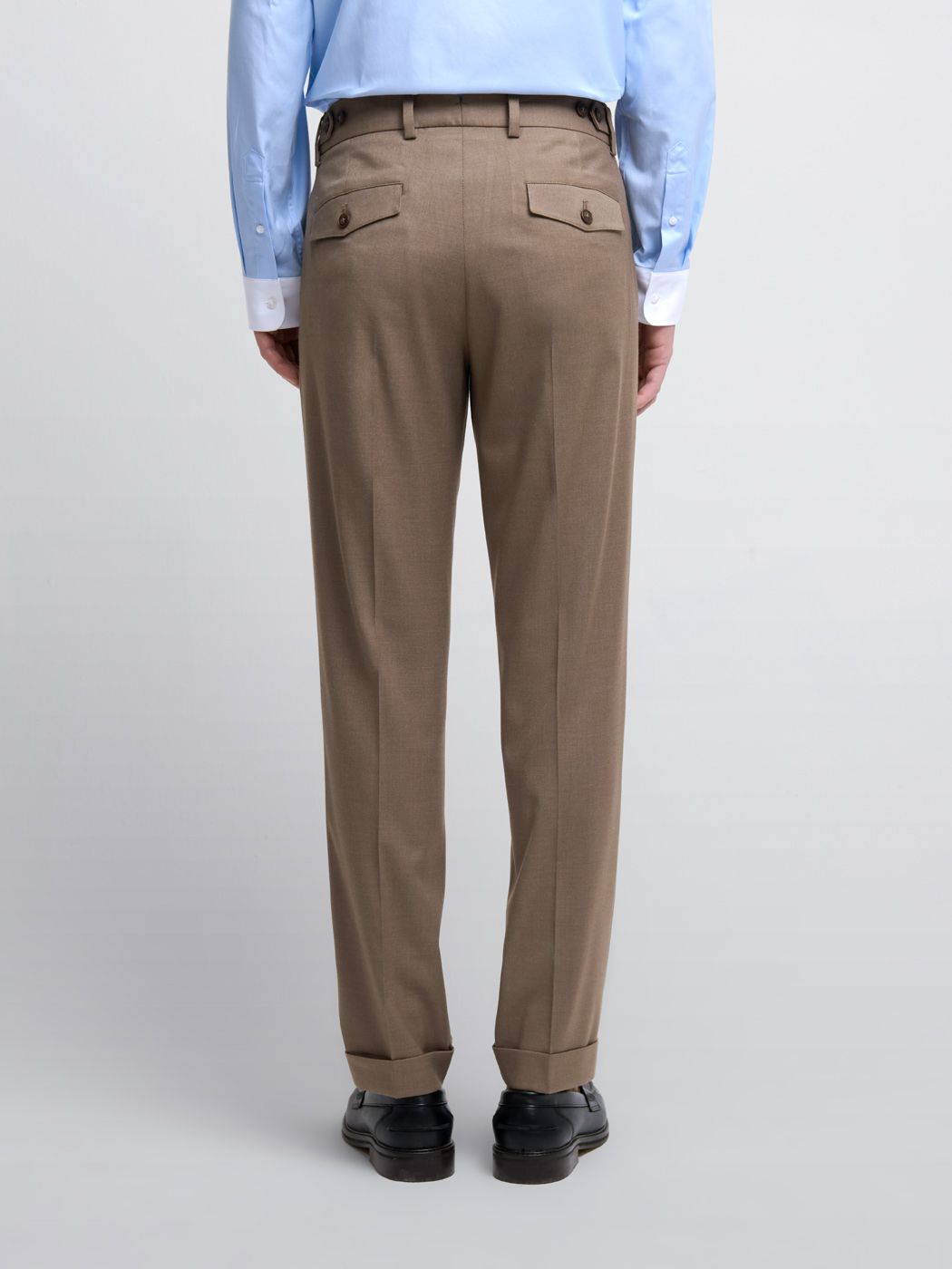 Costume croisé 2 pièces slim couleur tabac