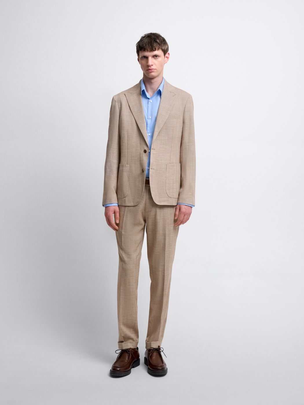 Costume 2 pièces slim motif chevrons